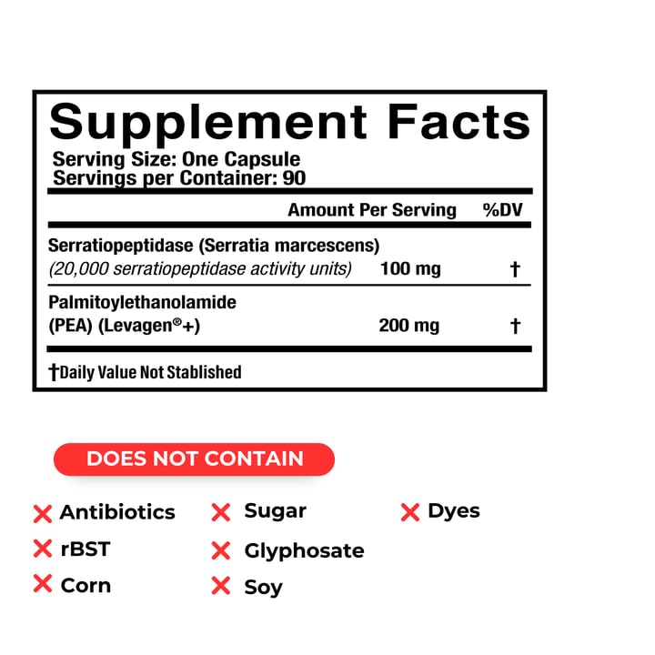 Colostrum-LD SerraPEA™ Muscle & Joint Support Capsules 90 Count