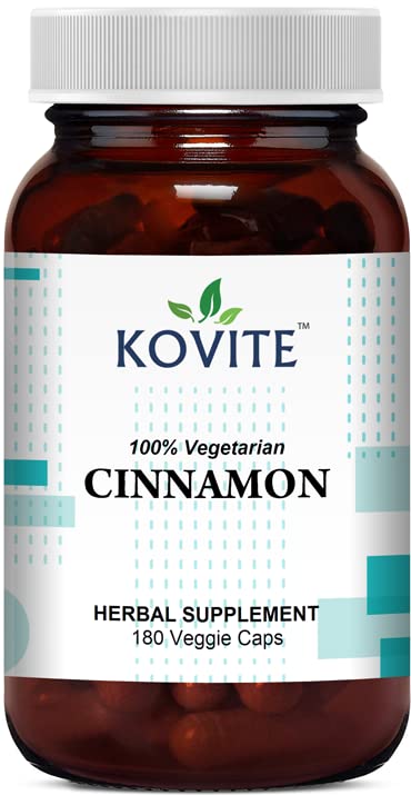 Kovite Organic Cinnamon 1000 mg per Serving Capsules, 180 Count