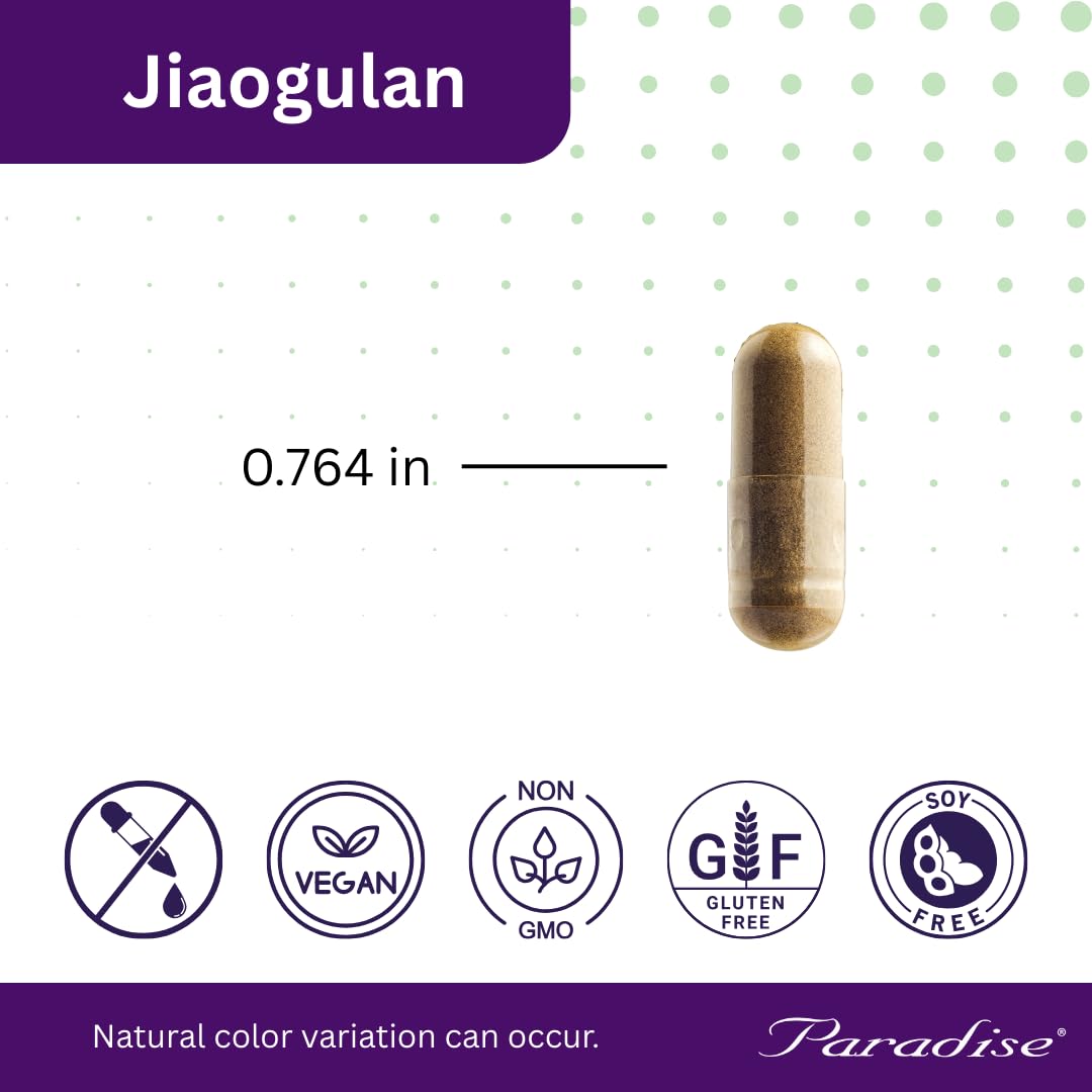 Paradise Herbs Jiaogulan Active Whole Spectrum Capsules 60