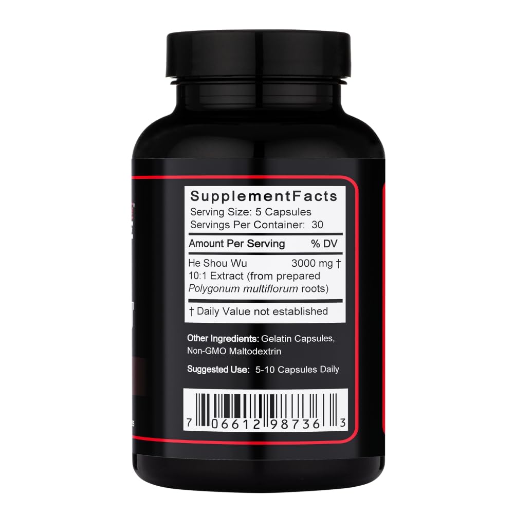 Lost Empire Herbs He Shou Wu Capsules 150 Count