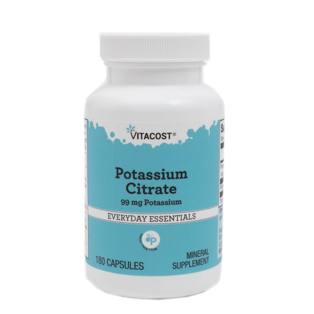 Vitacost Brand Potassium Citrate, 99 mg, 180 Capsules