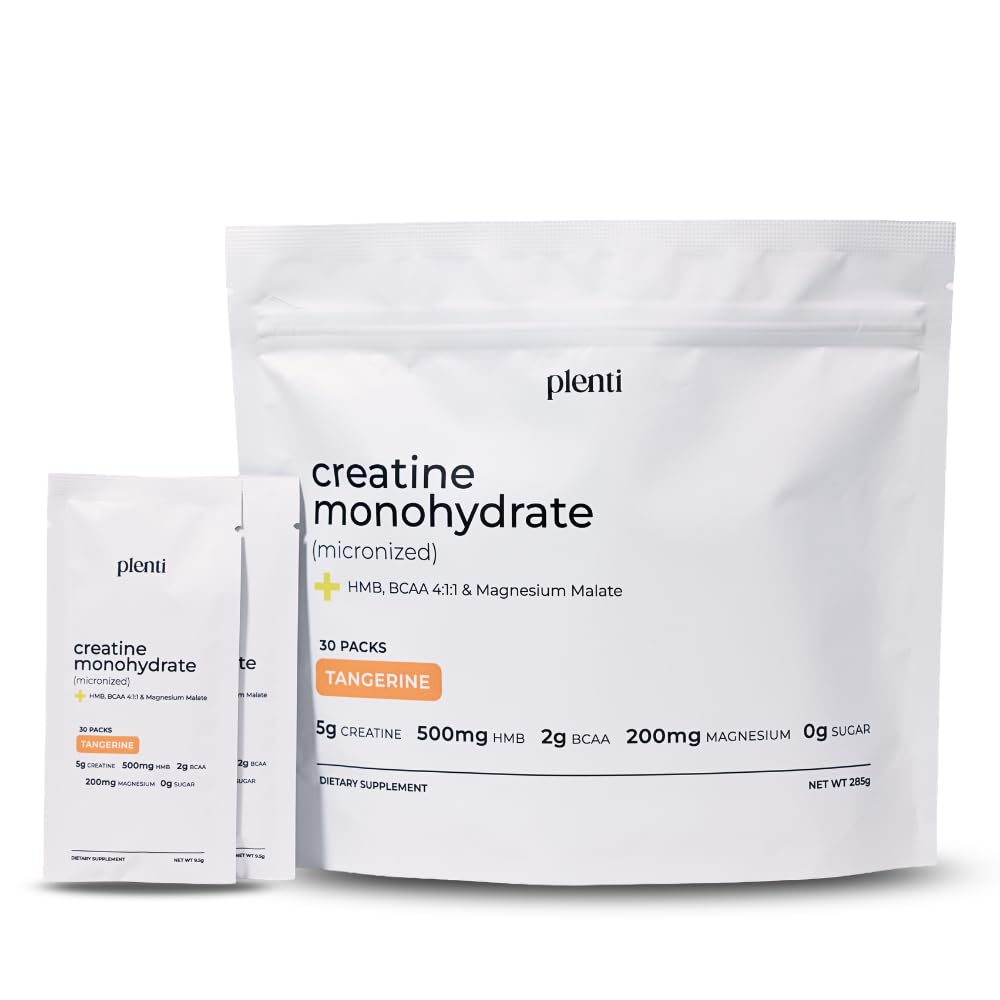 plenti Creatine Monohydrate Powder, 30 Sachets