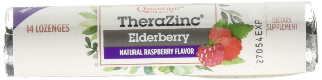 Quantum Zinc Elderberry Raspberry Lozenges, 14.4 oz total