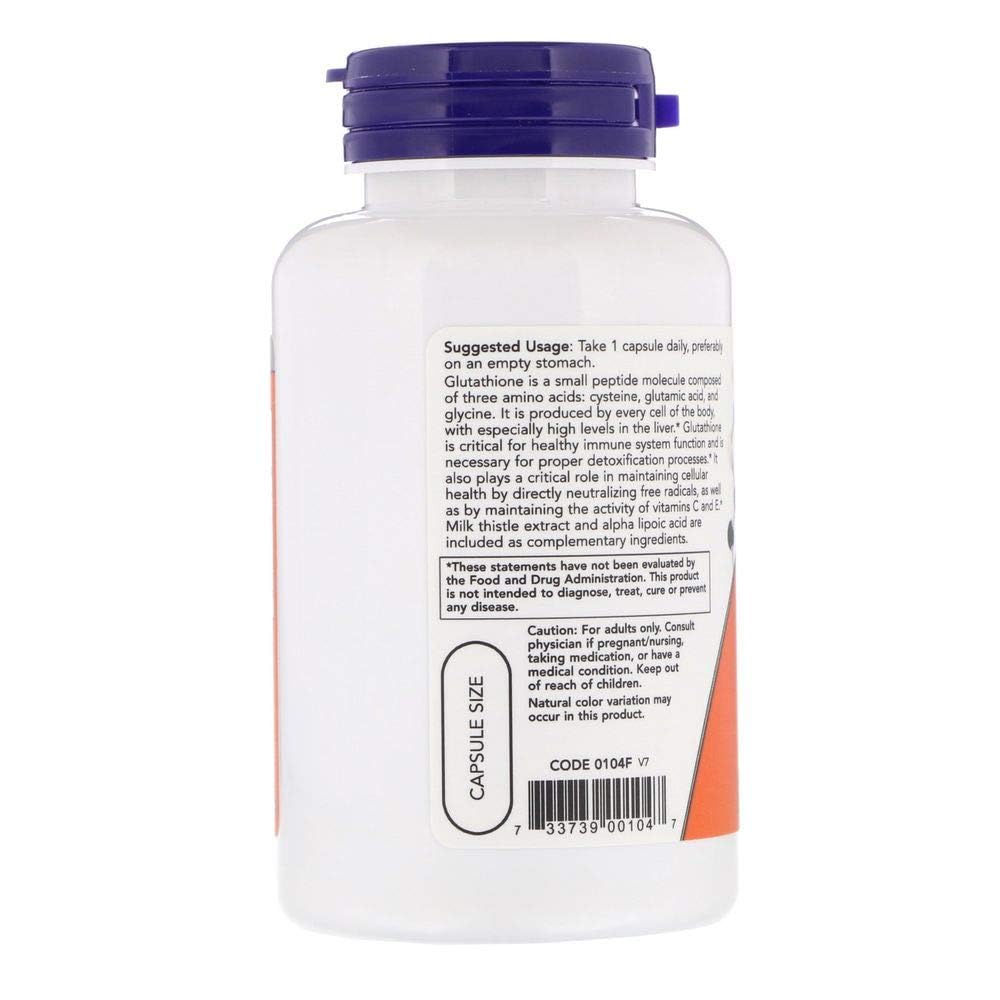 NOW Foods Glutathione Cellular Antioxidant 500 mg Softgel, 60 Count