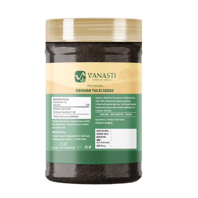 VANASTI Tulsi Seeds Powder 3.52 Ounce