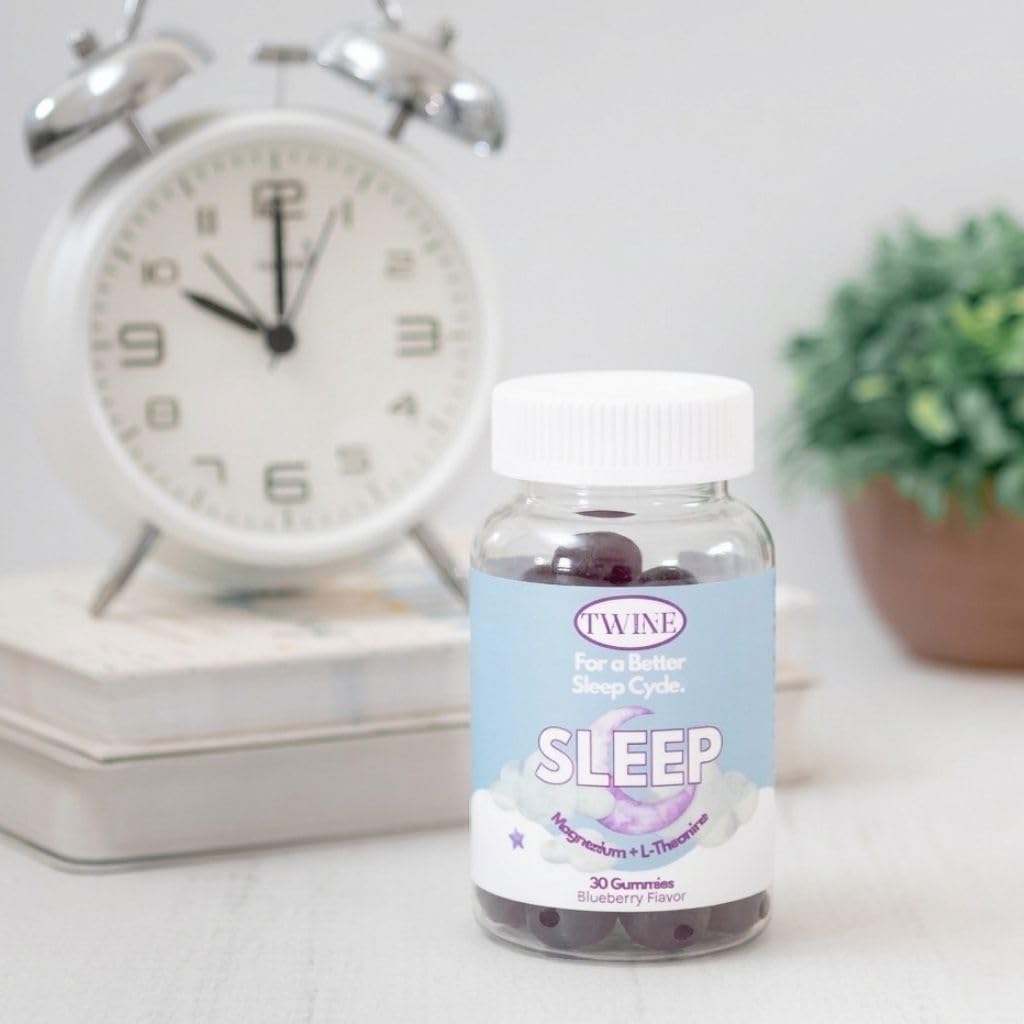 TWINE Sleep Gummies with Melatonin, L-Theanine, Magnesium Citrate, Passionflower, Chamomile and Lemon Balm 30 Gummies