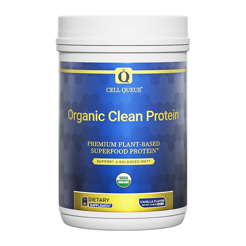 Cellqueue Organic Vegan Protein Powder, 5-Pack