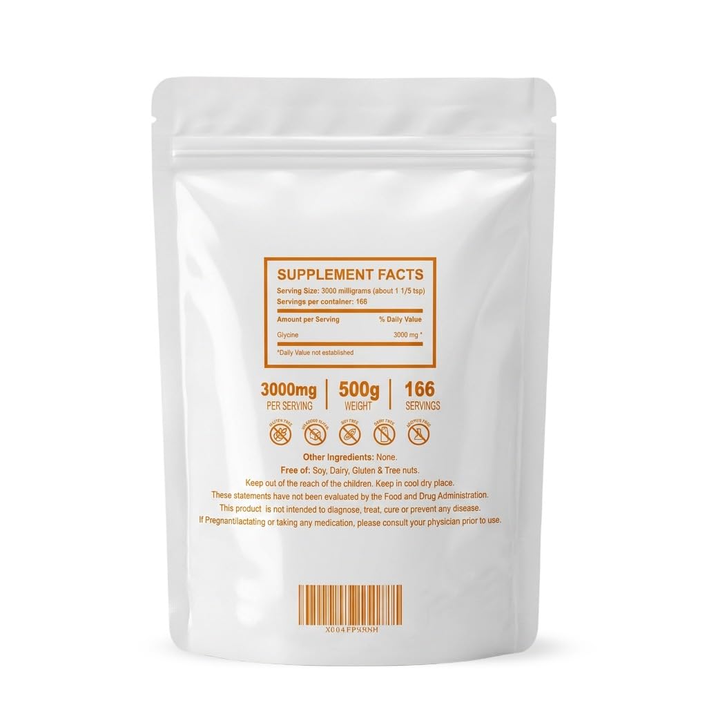 MS Finechem Glycine Powder, 1.1 lb (500 g)