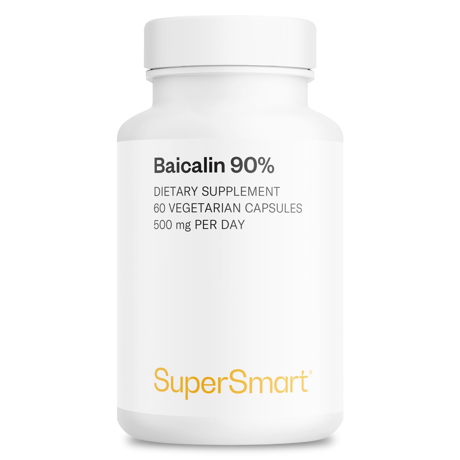 Supersmart Baicalin 90% 500mg Chinese Skullcap Extract Capsule 60 Count