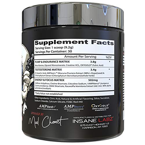 Insane Labz Psychotic Test Powder, 7 Ounce
