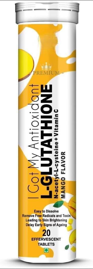 Generic L-Glutathione 600mg with Mango Flavour Tablet, 20 Tablets