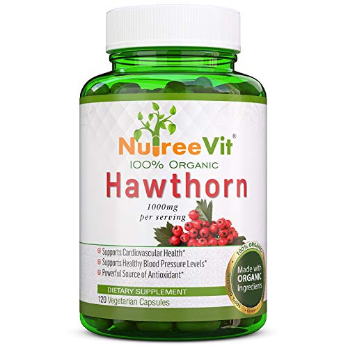 NutreeVit Hawthorn Berry 100% Organic Powerful Superfood Formula Capsules, 1 Count