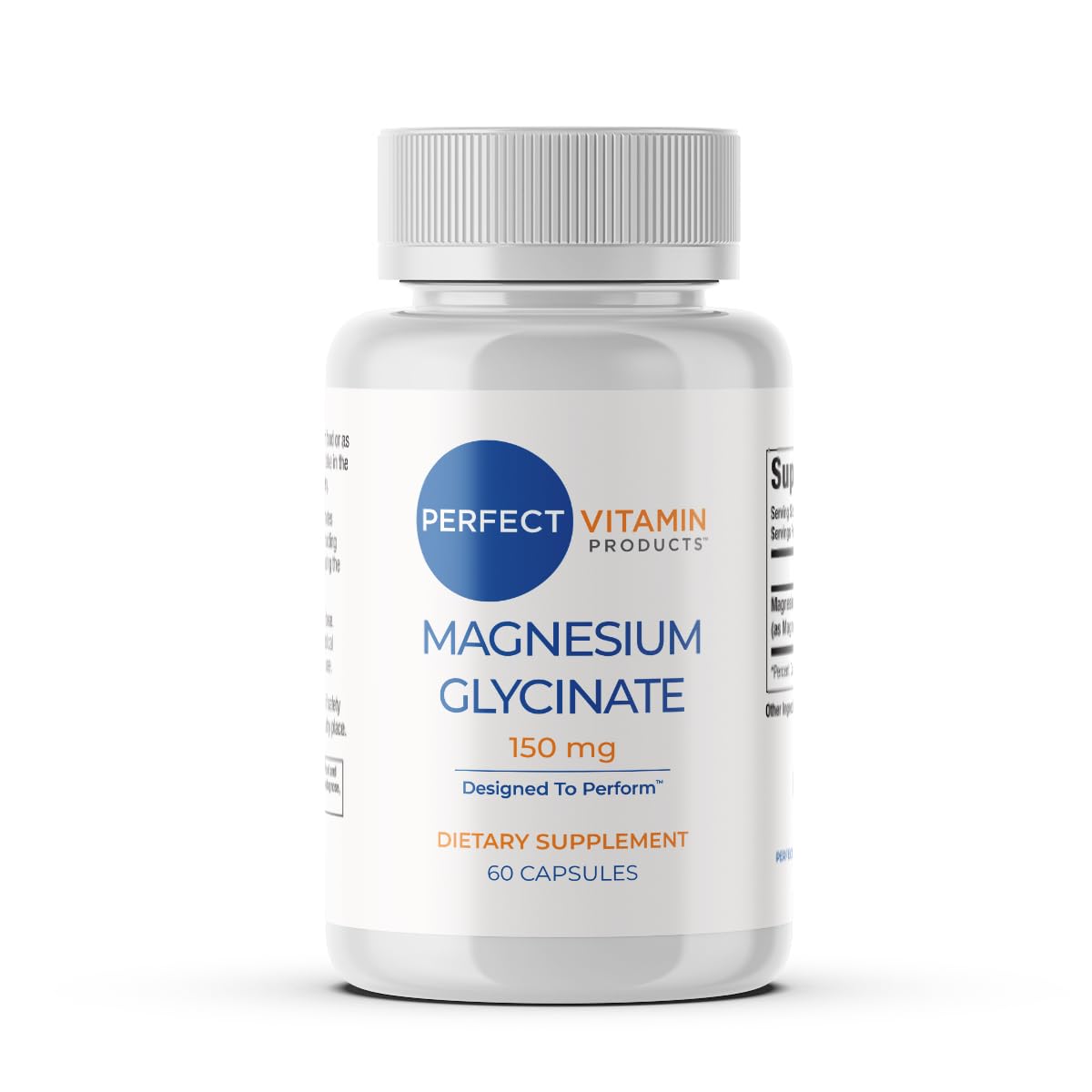 Perfect Vitamin Products Magnesium Glycinate 150mg for Sleep, 60 Capsules
