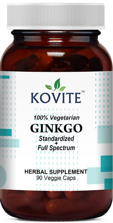 Kovite Standardized Ginkgo Biloba Extract 460 mg Capsules, 90 Count