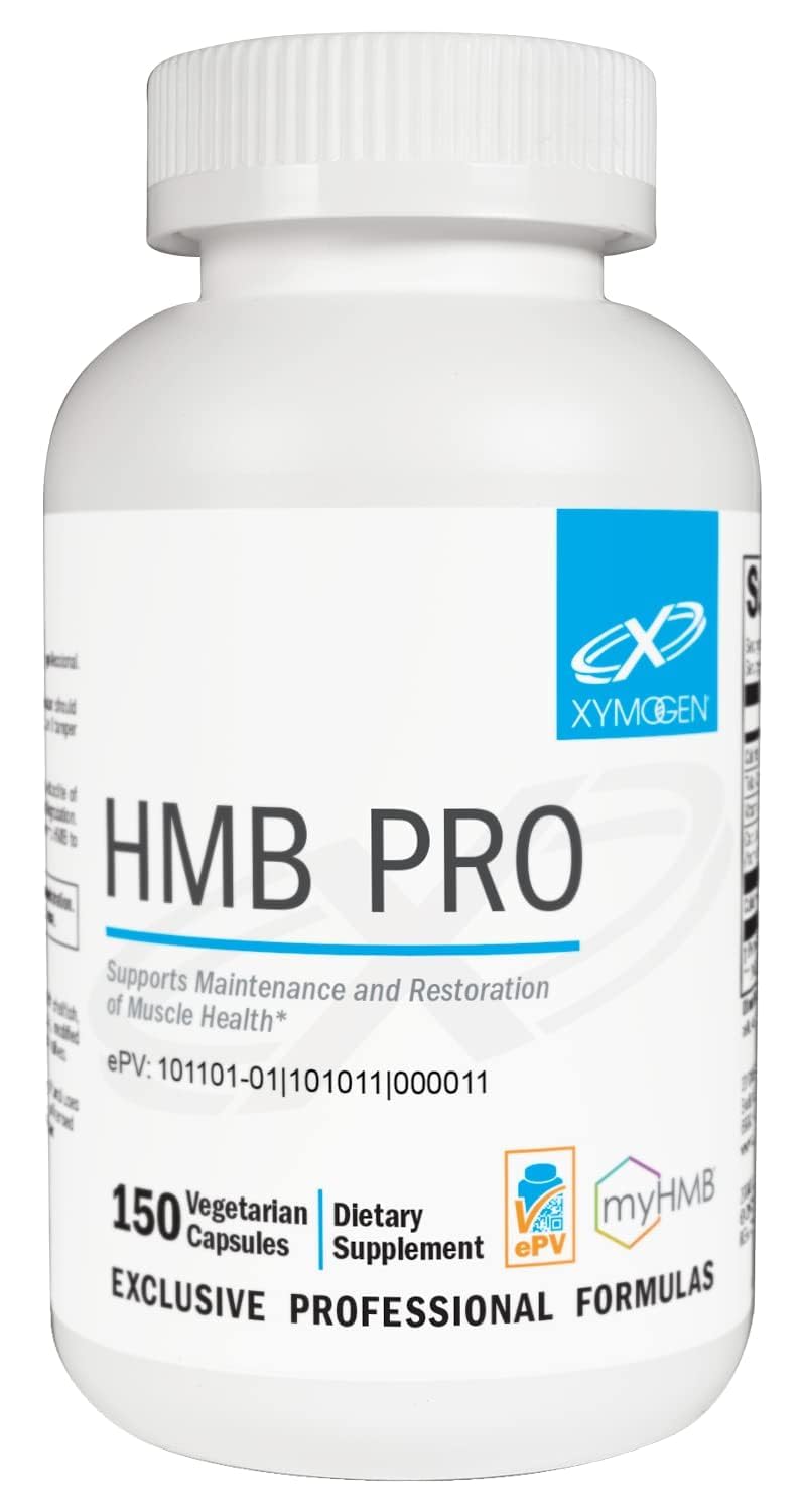 XYMOGEN HMB PRO - Muscle Recovery & Lean Muscle Support - Calcium Supplement with Vitamin D3, 150 Capsules