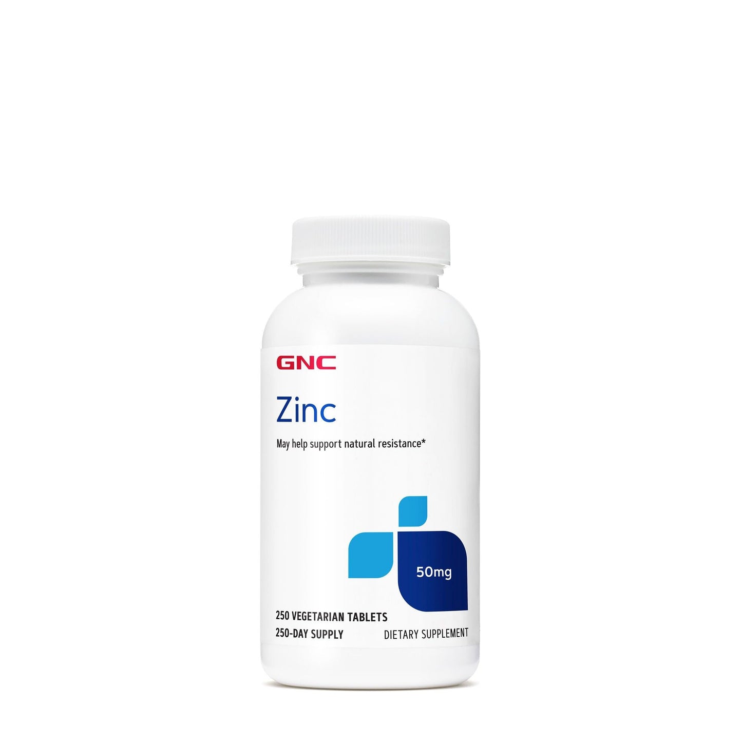 GNC Zinc 50mg Supplement Tablets, 250 Count