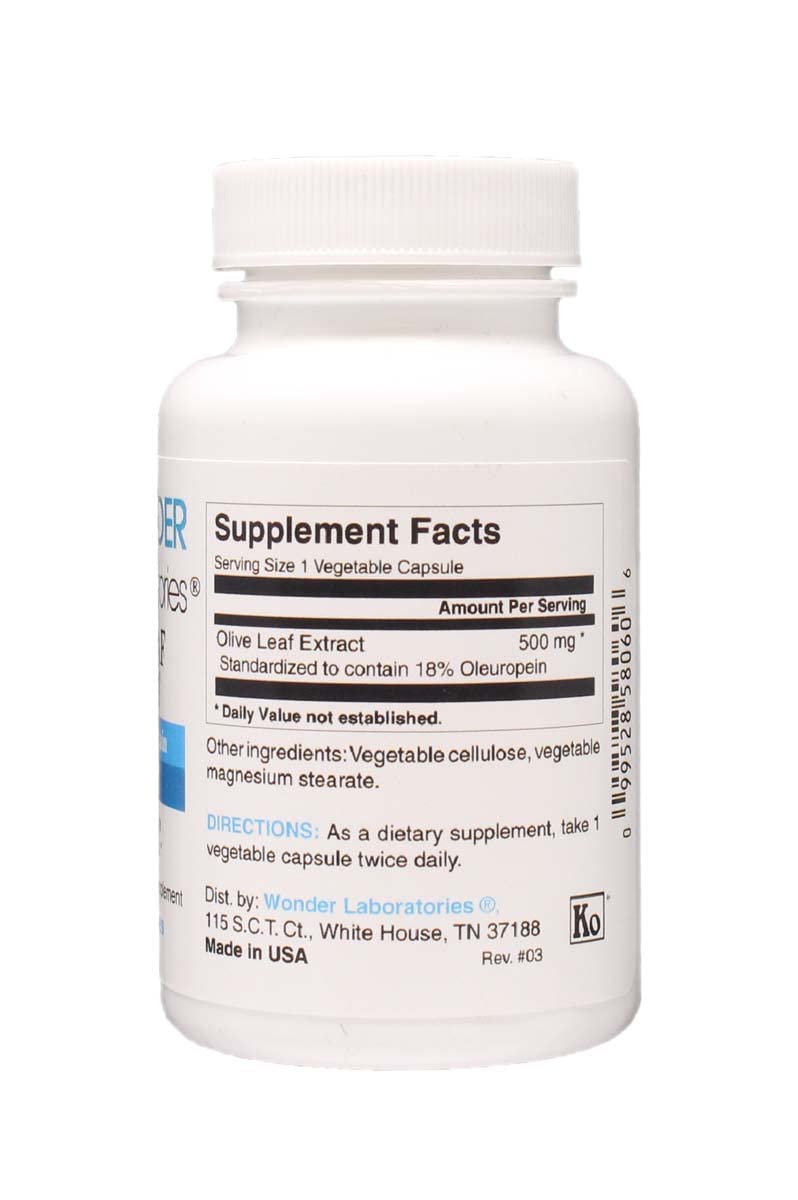 Wonder Laboratories Olive Leaf Extract (18% Oleuropein) Capsules 60