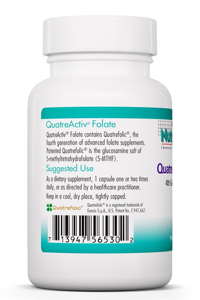 Allergy Research Group Nutricology QuatreActiv Folate 833 mcg DFE, 90 Capsules