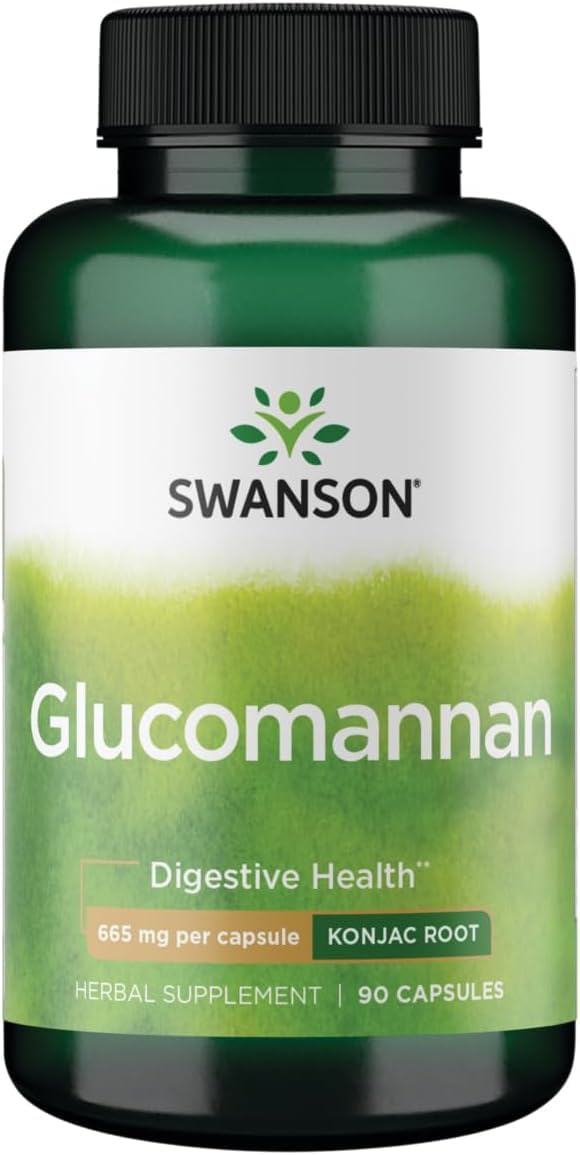Swanson Glucomannan (Konjac Root) 665 mg Capsules 90 Count