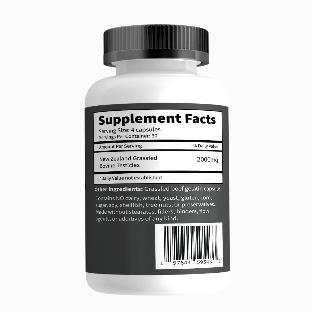 Primal Being Grassfed Beef Testes and Grassfed Beef Female Vitality Supplement Capsules, 210 Capsules
