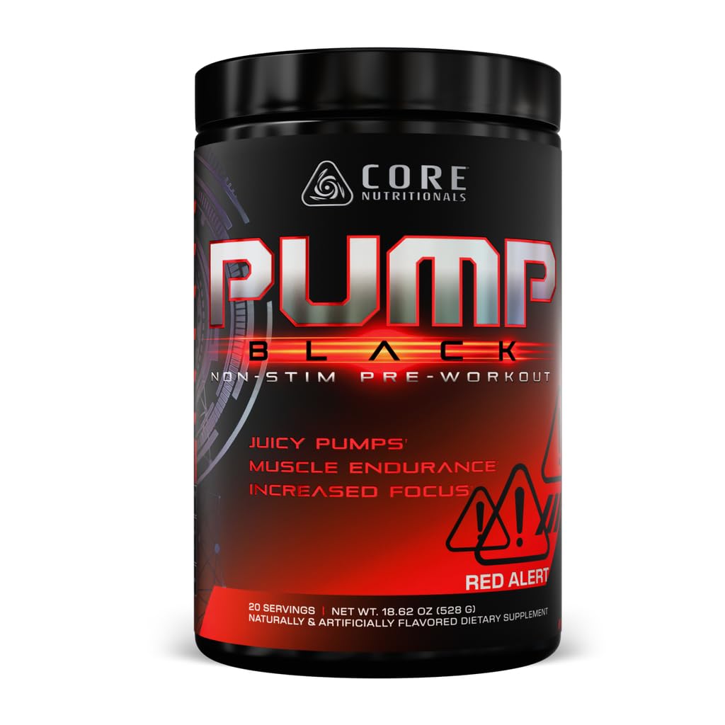 Core Nutritionals Pump Black Non-Stim Pre-Workout Powder 18.6