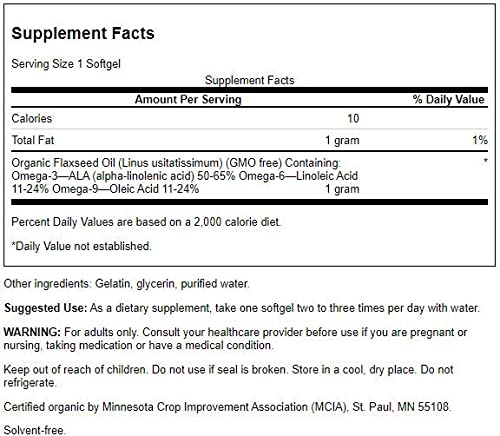 Swanson Flaxseed Oil (Omegatru) 1000 Milligrams Softgels 200