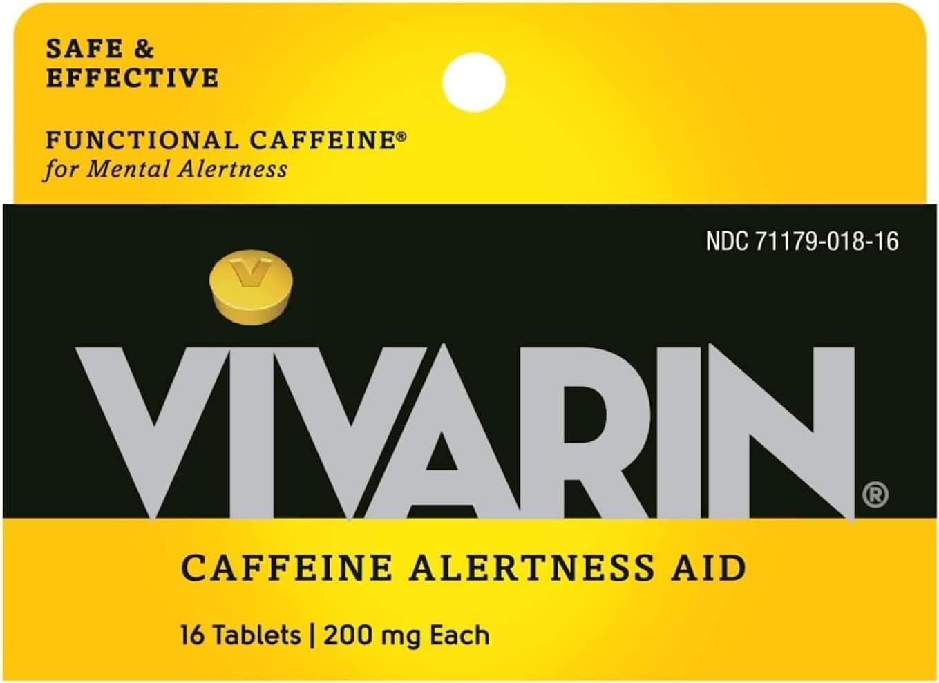 Vivarin Caffeine Tablets 200mg, 48 Tablets