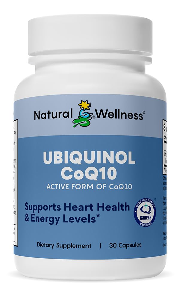 Natural Wellness Ubiquinol CoQ10 100mg Softgels, 30 Count