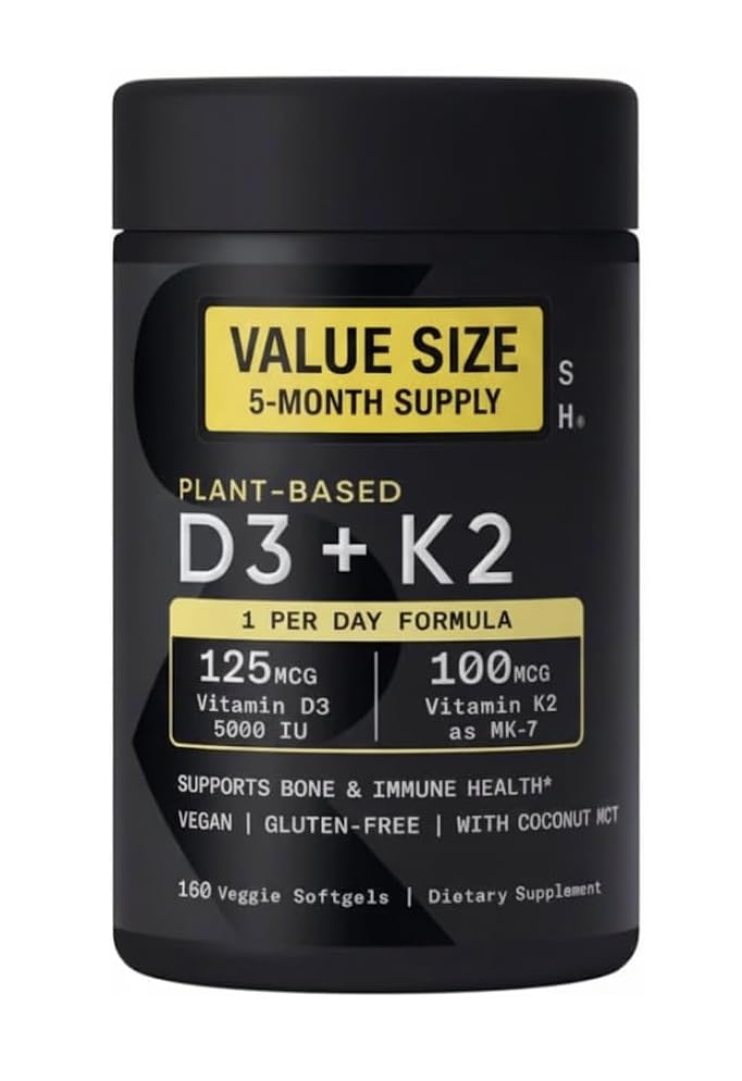 Generic Sports Vitamin D3 K2 Softgels 160 Count