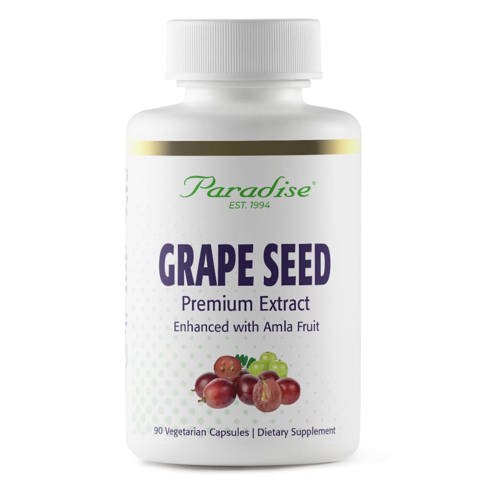Paradise Herbs Grape Seed Extract Whole Spectrum Capsule, 90 Count