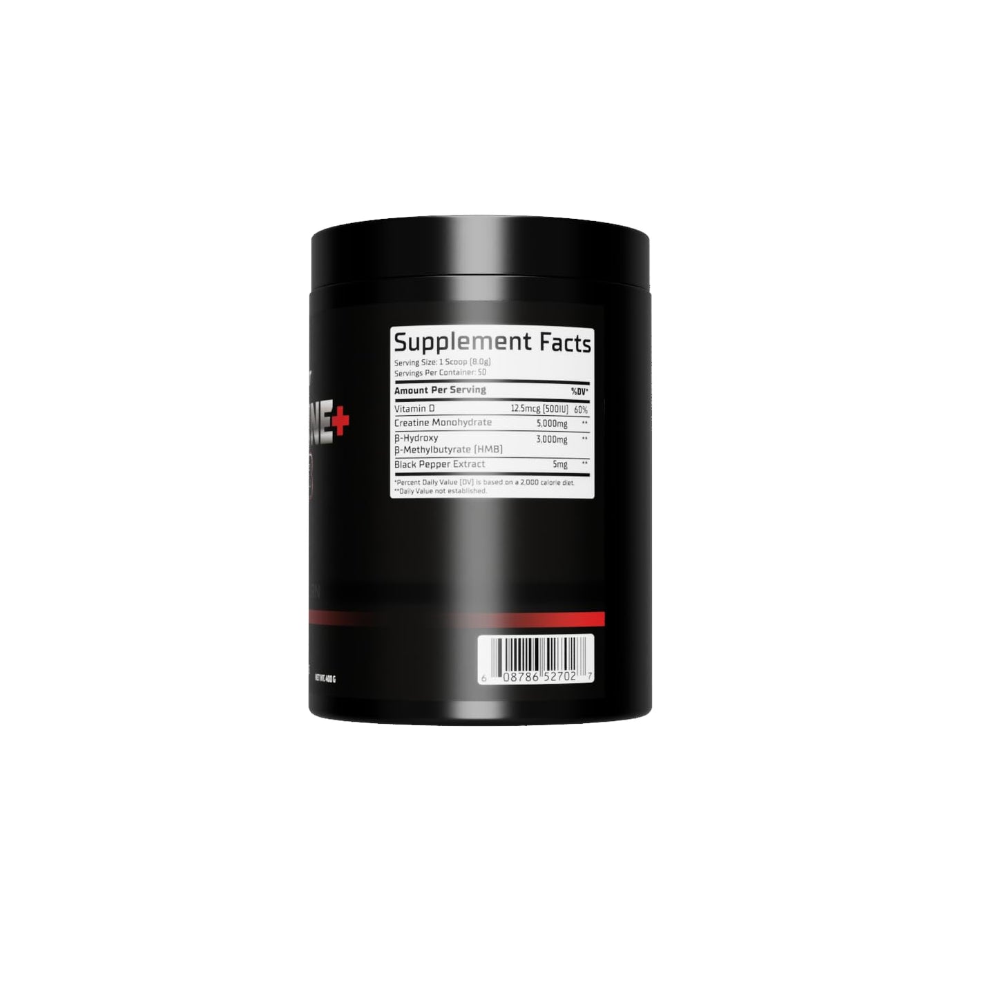 GMU SPORT Creatine HMB Powder – 45 Servings – 5g Creatine Monohydrate + 3g HMB + Piperine – Muscle Growth, Strength & Recovery – Unflavored, 14.1 oz