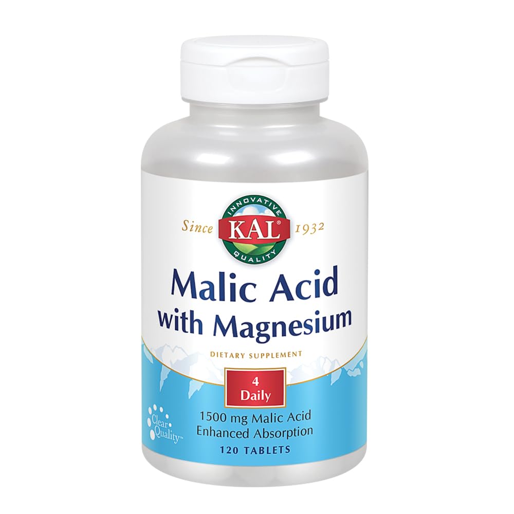 KAL Malic Acid with Magnesium Tablets, 120 Count