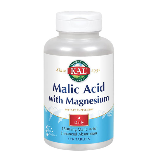 KAL Malic Acid with Magnesium Tablets, 120 Count