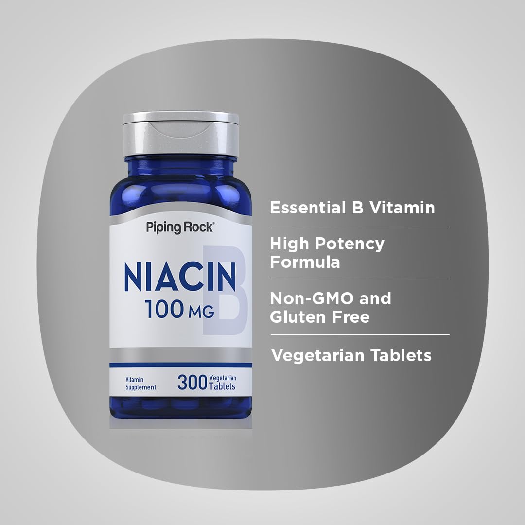 Piping Rock Niacin 100mg Tablet 300 Tablets