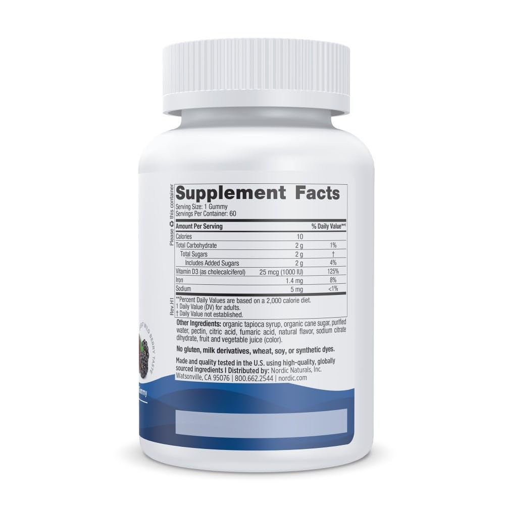 Nordic Naturals Vitamin D3 Gummies 60 Gummies