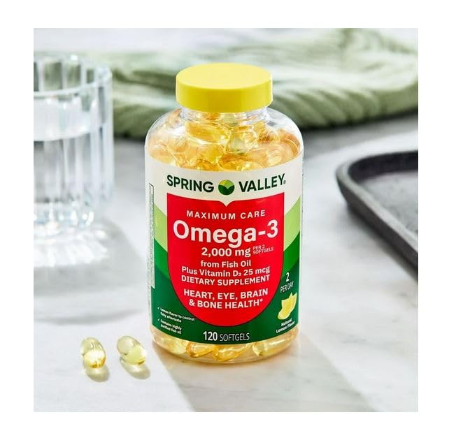 H4U Maximum Care Omega-3 from Fish Oil Dietary Supplement Softgels 120 Count