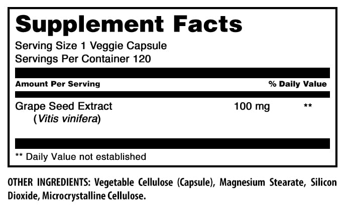 Amazing Nutrition Grapeseed Extract Capsule, 1 Count
