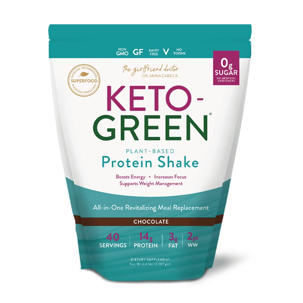 VIDAPURA Keto-Green Chocolate Vegan Protein Powder, 38.4 oz