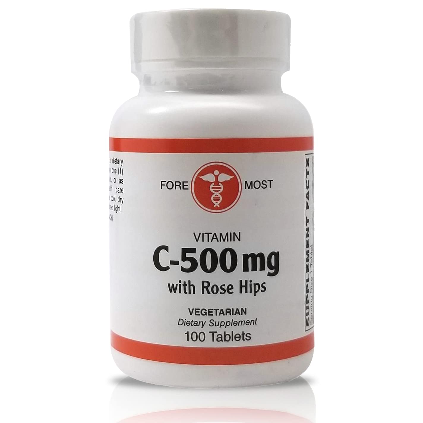 Holistic Health Vitamin C-500 with Rose HIPS Tablets, 100 Count
