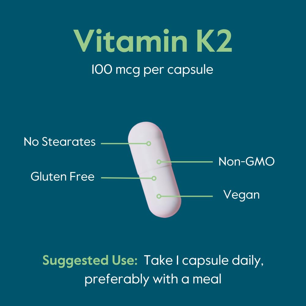 BESTVITE Vitamin K2 100 mcg as MK-7 Capsules 240