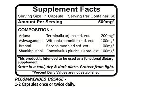 Planet Ayurveda Total Heart Support 500mg Vege Capsules, 2 Bottles