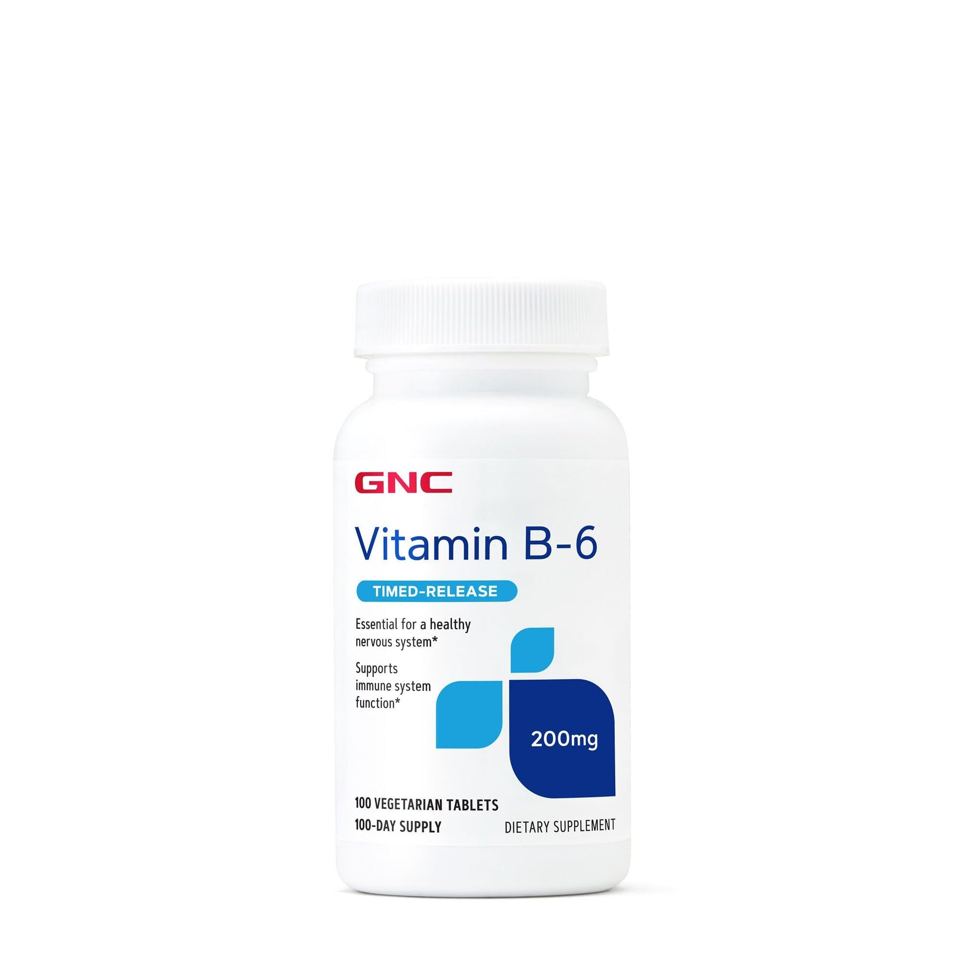 GNC Vitamin B6 200mg Supplement Tablets, 100 Count