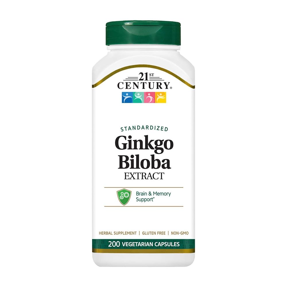 21st Century Ginkgo Biloba Extract 120 mg Capsules, 200 Count