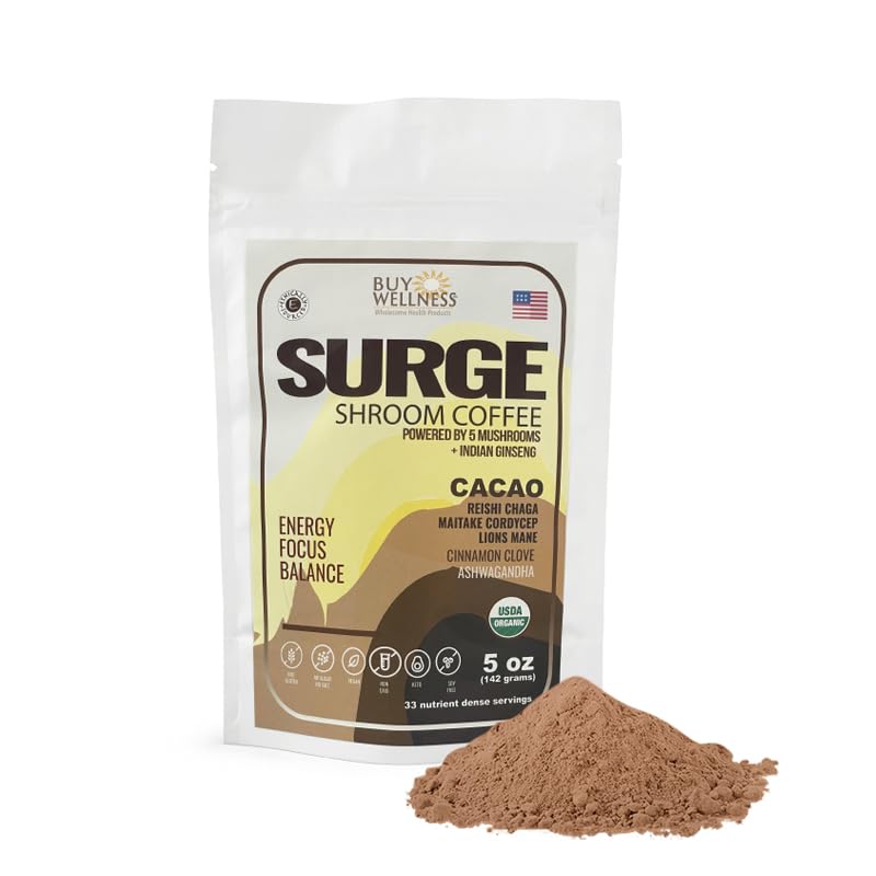 Buy Wellness SURGE 5 Mushroom Cocoa Drink Powder 5.2911