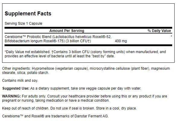 Swanson Stress Support Prob W/CEREB Capsule 60