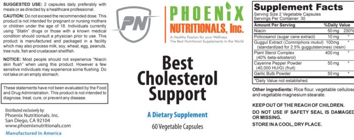 PHOENIX NUTRITIONALS Inc Niacin (Vitamin B3) Powder, 60 Count