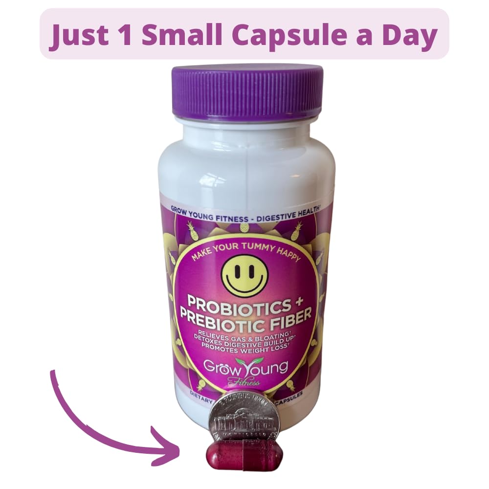 Grow Young Fitness Daily Probiotic + Prebiotic Fiber Supplement Capsule 30 Capsules