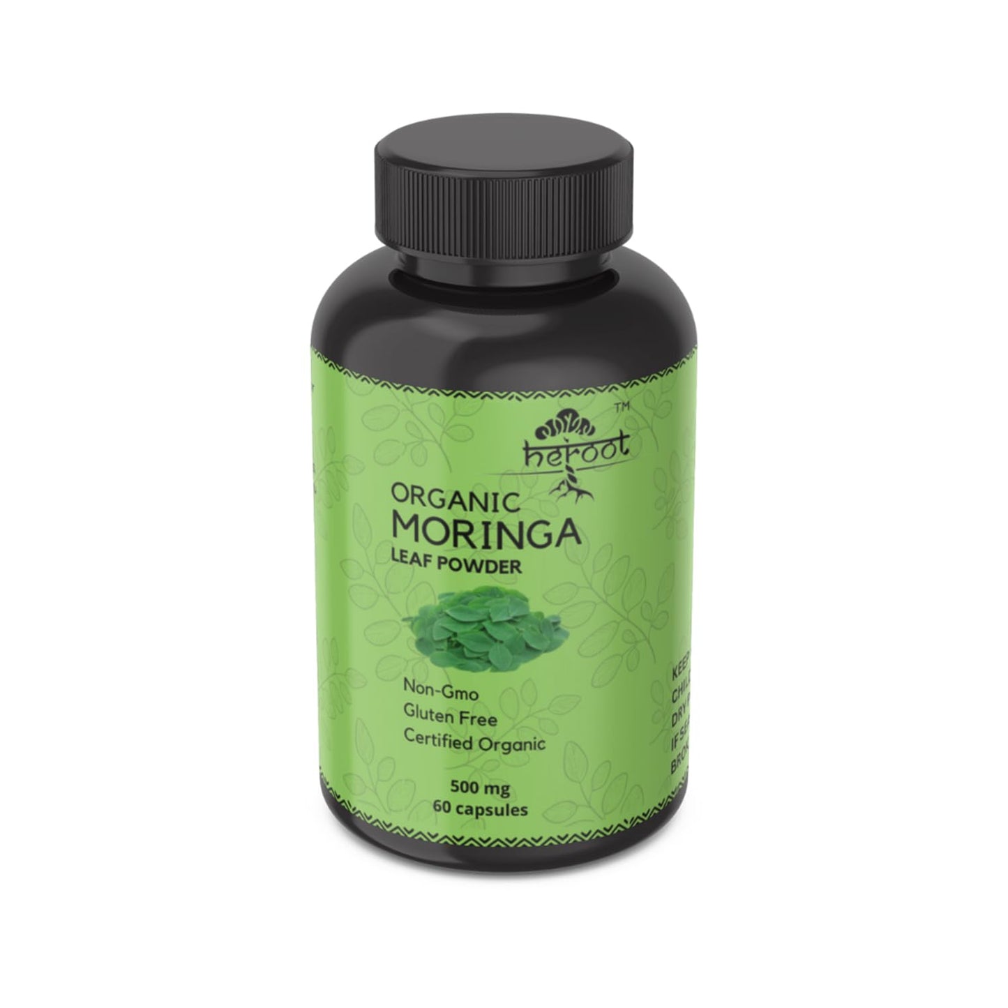 Heroot Organic Moringa Capsules 120 Count