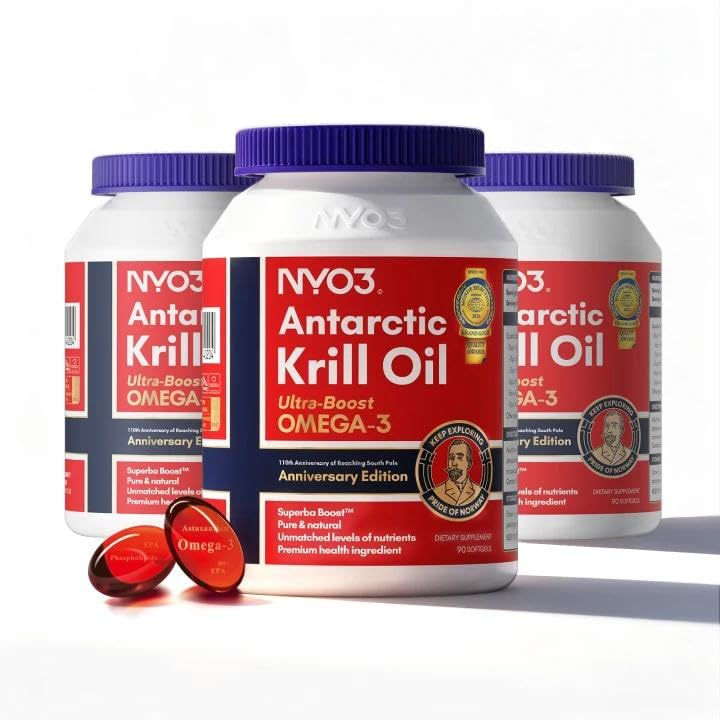 NYO3 Krill Oil Omega 3 Supplement Softgels 270