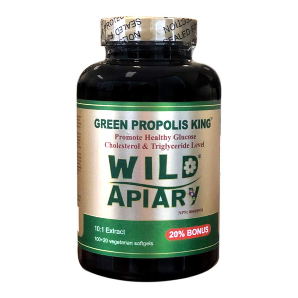Generic Wild Apiary Brazilian Green Bee Propolis Vegetable Softgels 120 Count